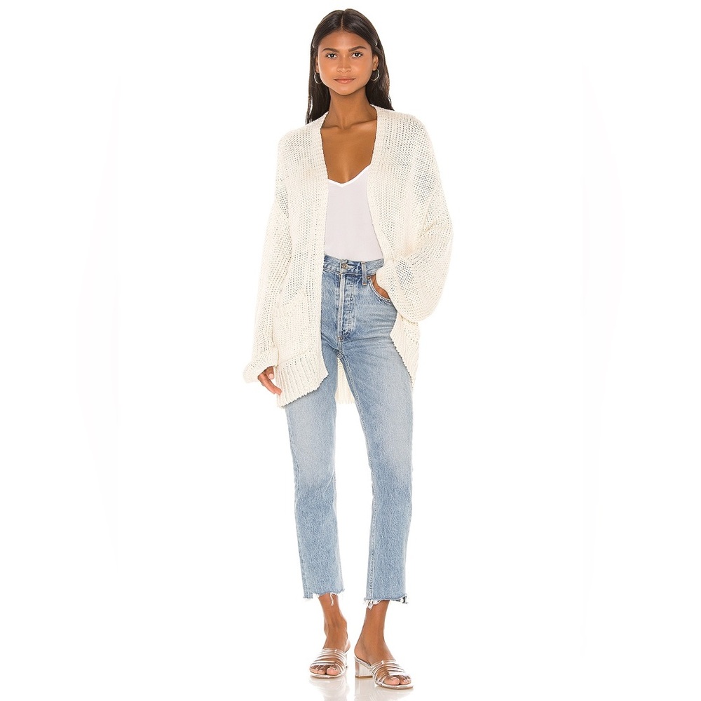 $154 INDAH CHUNKY CAYENNE CARDIGAN SWEATER REVOLVE JOAH BROWN TULAROSA MAJORELLE